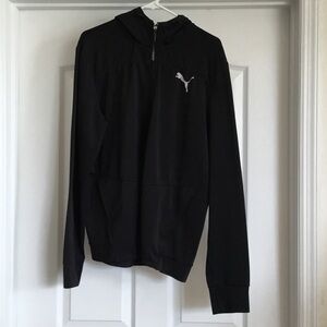 Puma Hooded  Men's Black Zip-Up lightweight jacket